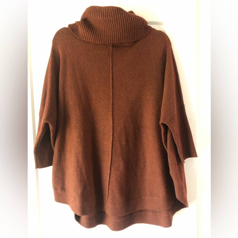 Loft Size Medium Soft Brown Cowl-neck Sweater